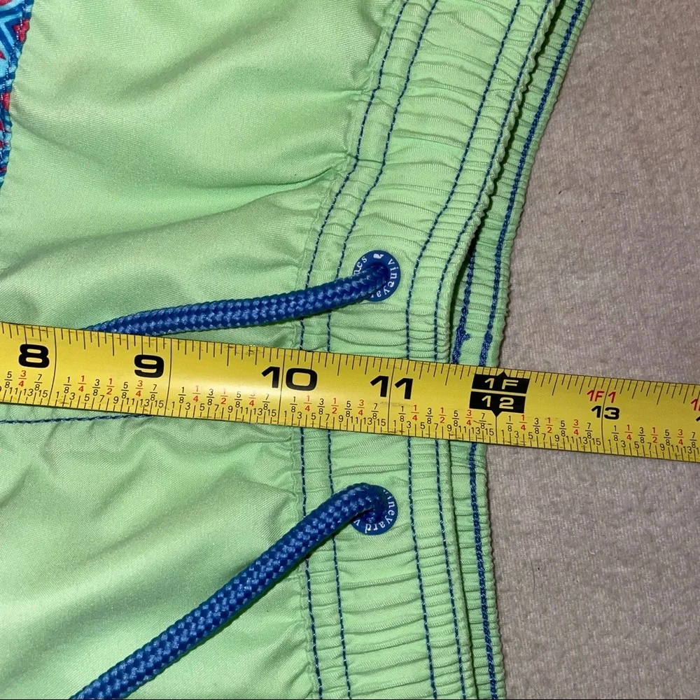 Vineyard Vines‎ Mens Green and Blue 7 inches Printed Swim Trunk Size S